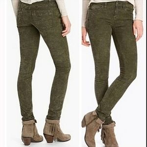 FREE People Mineral Wash Floral Skinny Cords